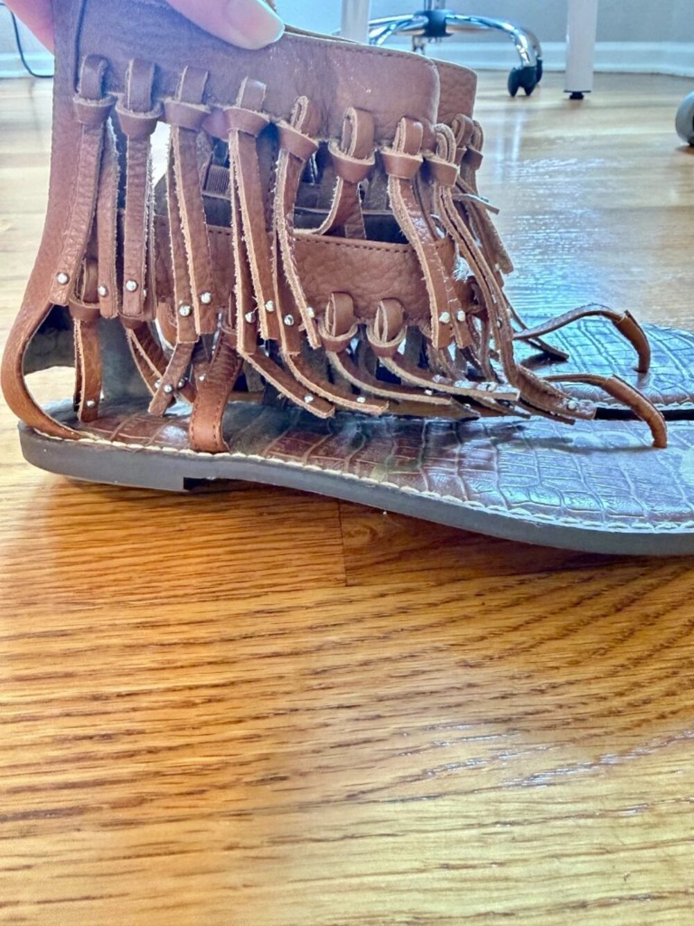 Sam Edelman Tan Gladiator Sandals Size 8 - Picture 5 of 5